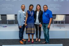Paresh Daya, Michelle Chivunga Nsanzumuco, Sonya Kuhnel and Theo Sauls